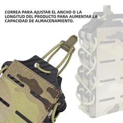 Porta cargadores MOLLE reforzado con corte láser