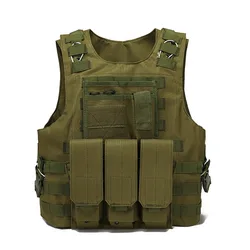 Chaleco táctico ligero de liberación rápida, transpirable y camuflado