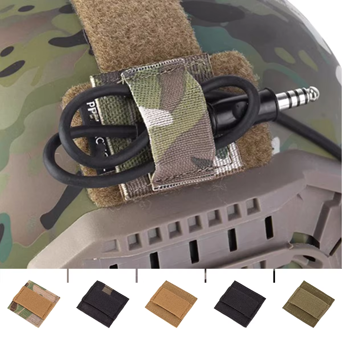 Organizador MOLLE elástico para cables y auriculares – arnés táctico