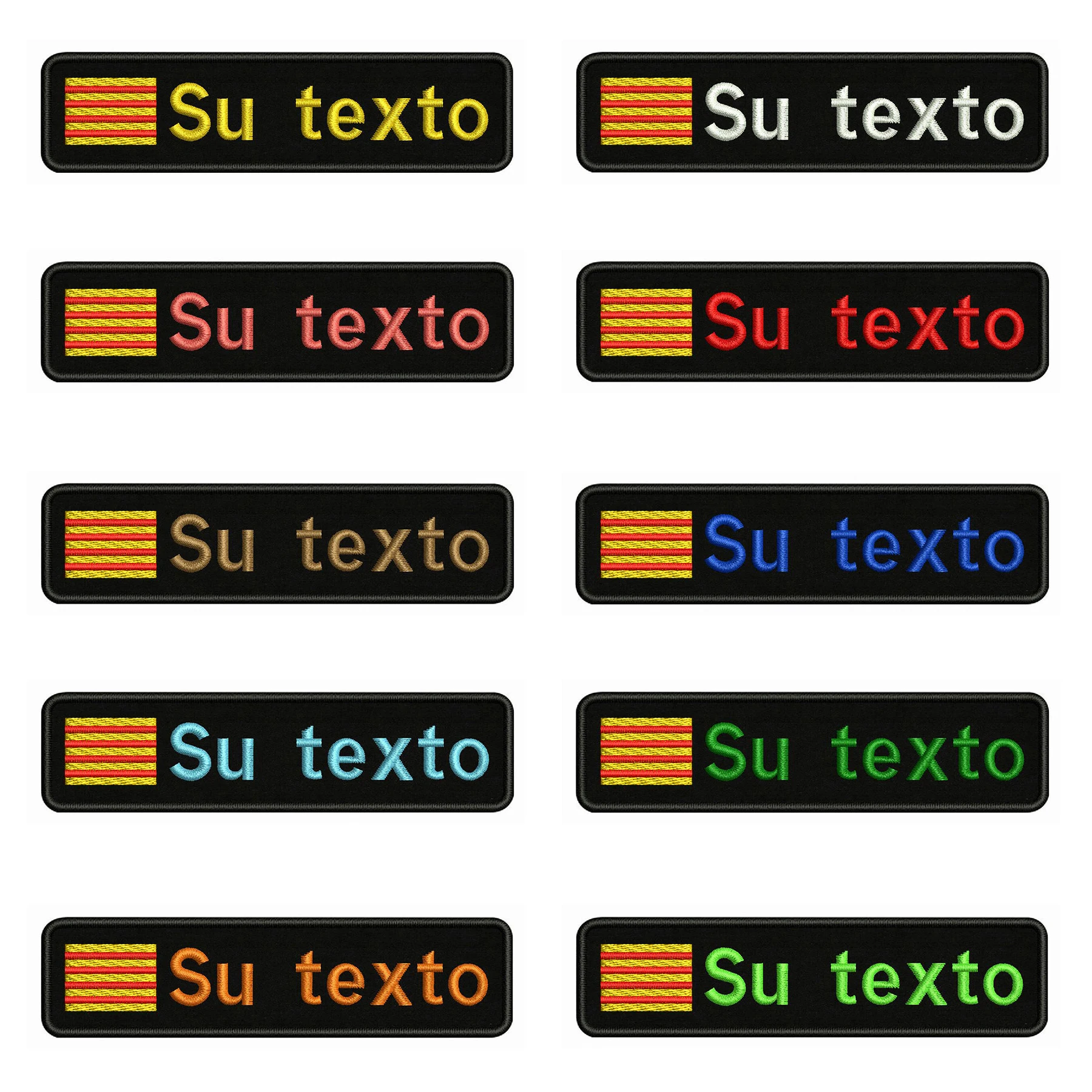 Parche Cataluña bordado – Bandolera táctica personalizada 10x2,5 cm