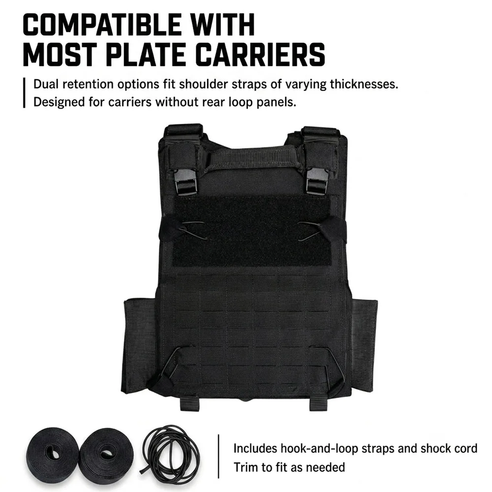Almohadillas chaleco táctico modulares con Velcro – Placa adaptadora MOLLE - imagen 4