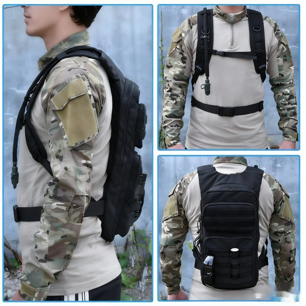 Mochila táctica MOLLE para hidratación con bolsa de agua - imagen 3