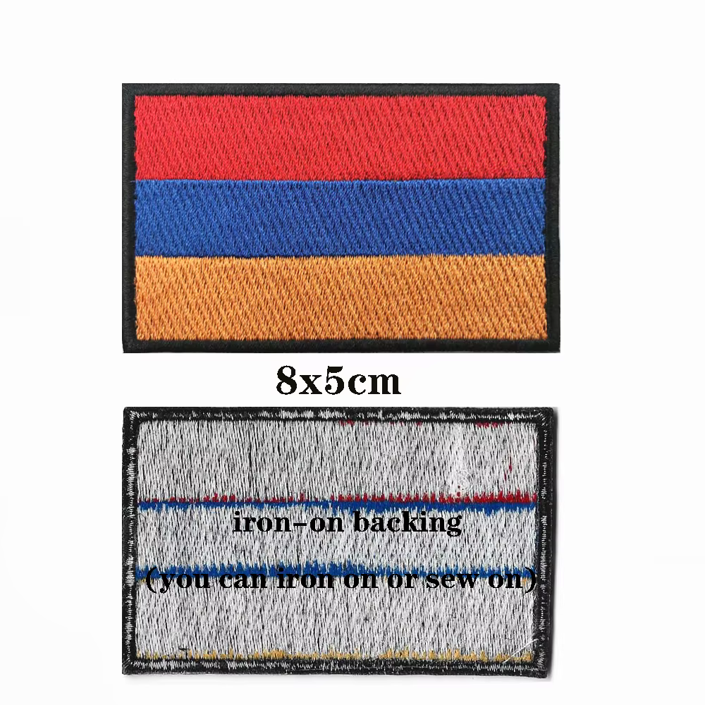 Brazalete táctico con bandera de Armenia – Parche bordado velcro - imagen 3