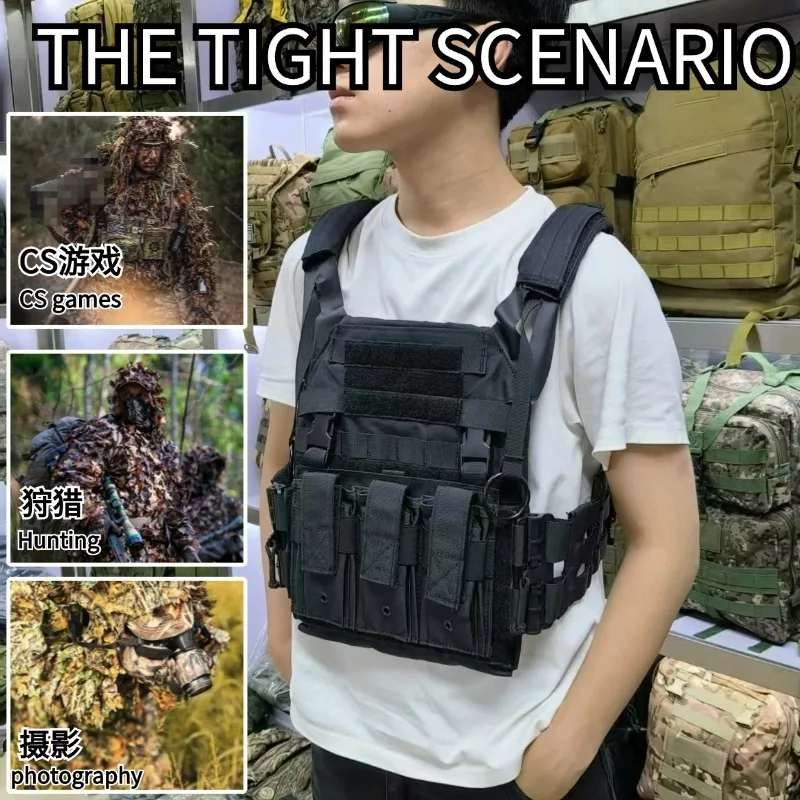 Chaleco táctico camuflaje MOLLE ripstop resistente - imagen 3