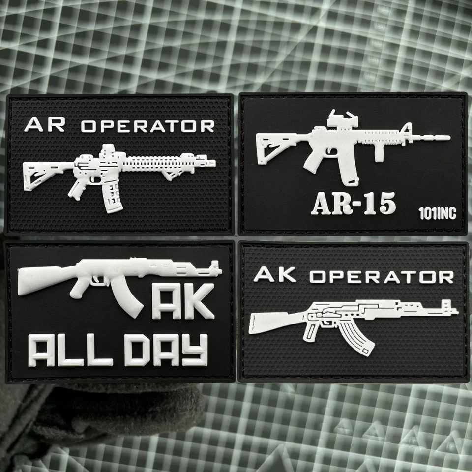 Parche PVC AK Rifle táctico con velcro para mochila y ropa - imagen 5