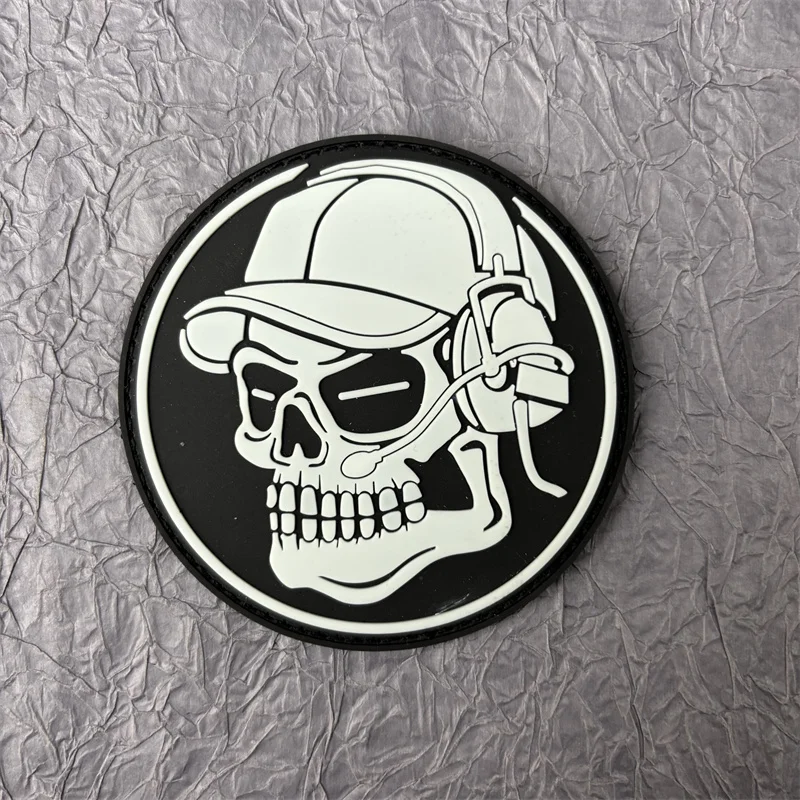Parche tactico PVC calavera moral con Velcro para ropa y mochila - imagen 5