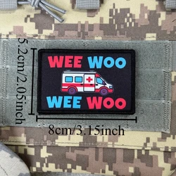 Wee Woo parche médico ambulancia con velcro para mochila táctica