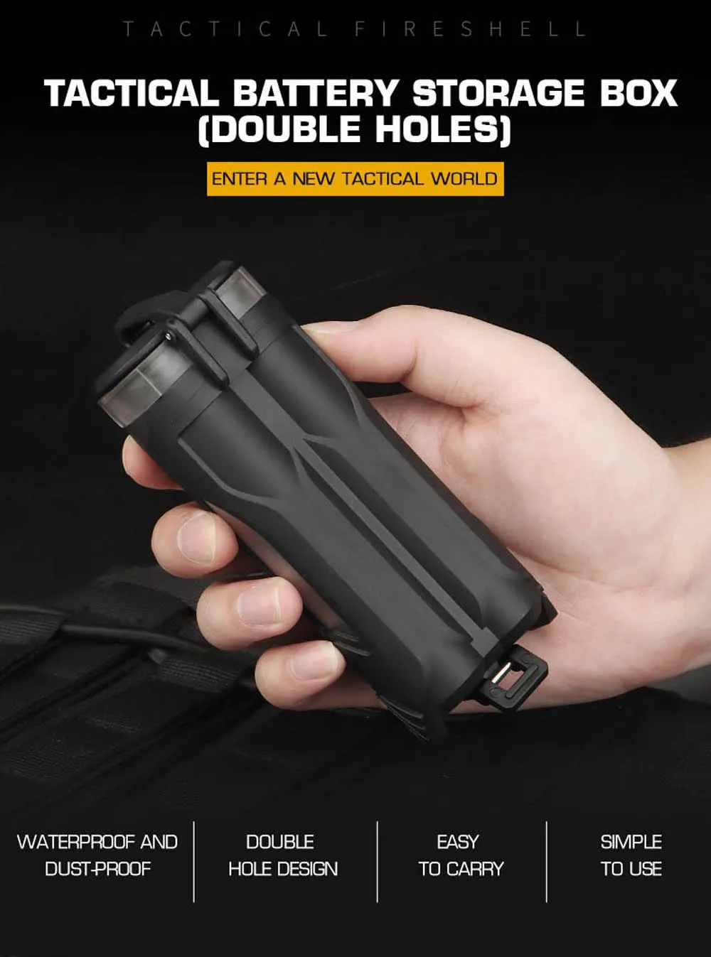 Estuche táctico compacto para baterías