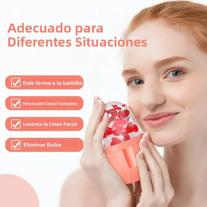 Molde de silicona facial para hielo, refresca y calma la piel - imagen 2