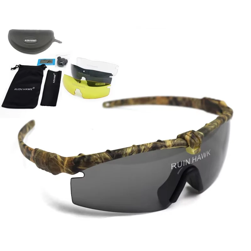 Gafas tácticas polarizadas protección UV airsoft tiro caza senderismo - imagen 4