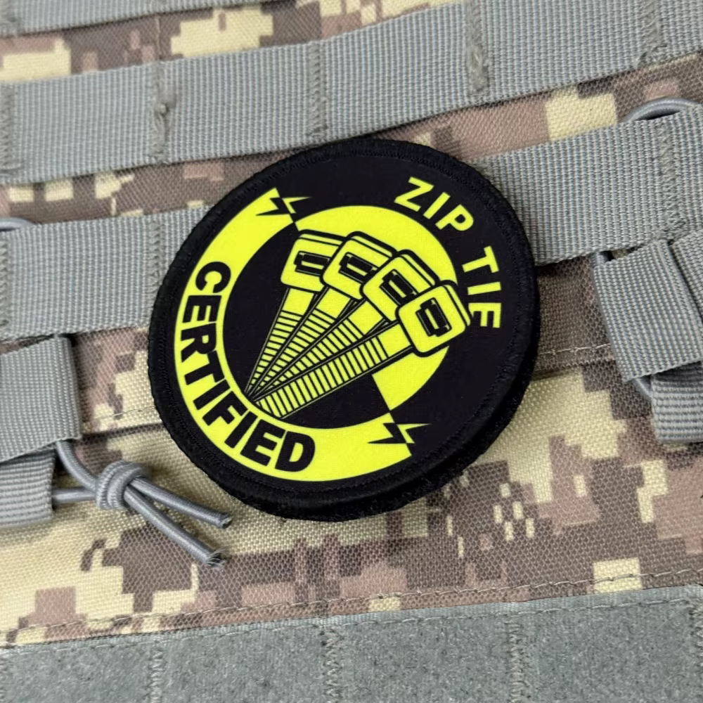 Parche táctico gancho y bucle con diseño de cinta sujeción