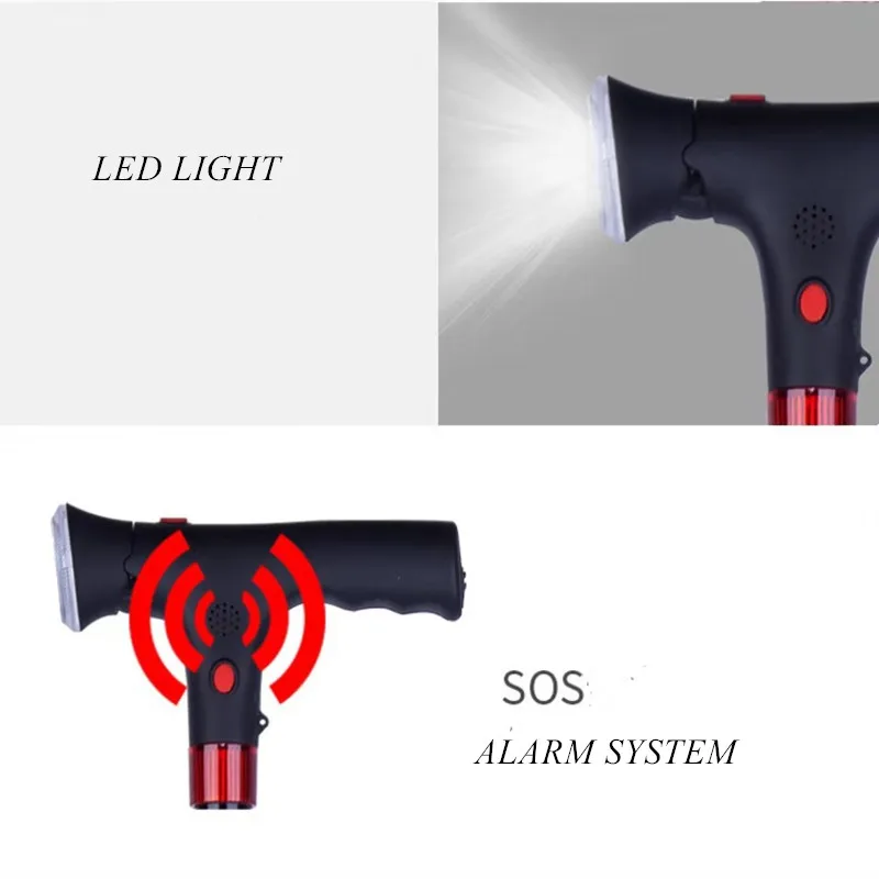 Bastón telescópico plegable con LED – Auxilio nocturno parasenderismo y emergencias - imagen 5