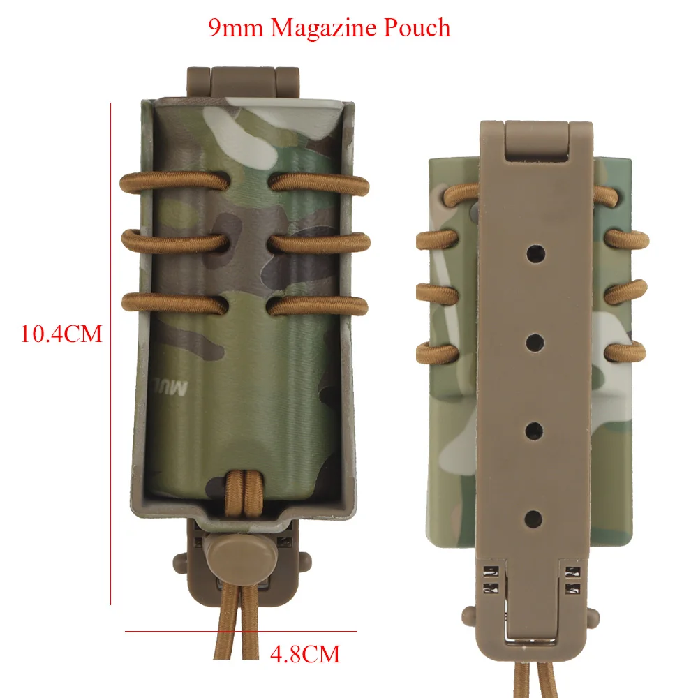 Portacargador MOLLE abierto para Glock 17 1911 92F y M4 M16 AR15
