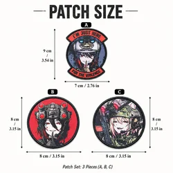 Parche táctico de anime militar con velcro para mochila y casco