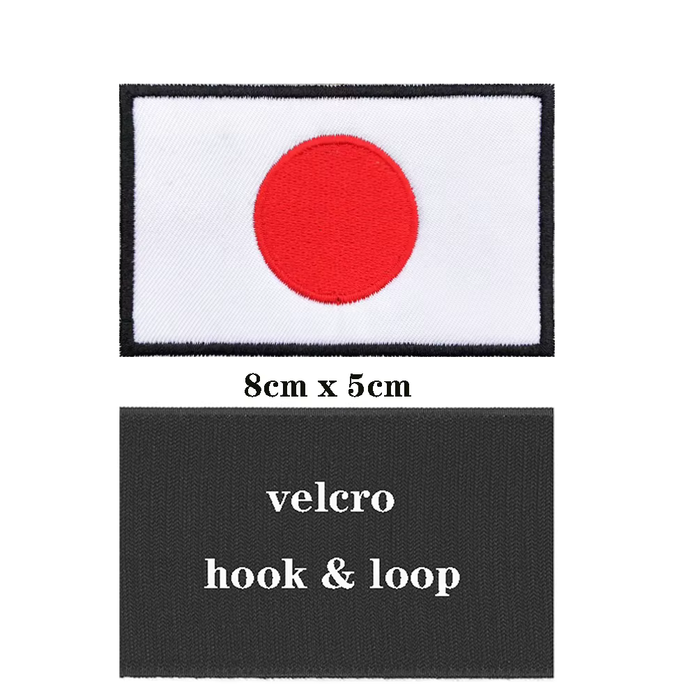 Parche militar bordado bandera japonesa para brazalete con velcro - imagen 3