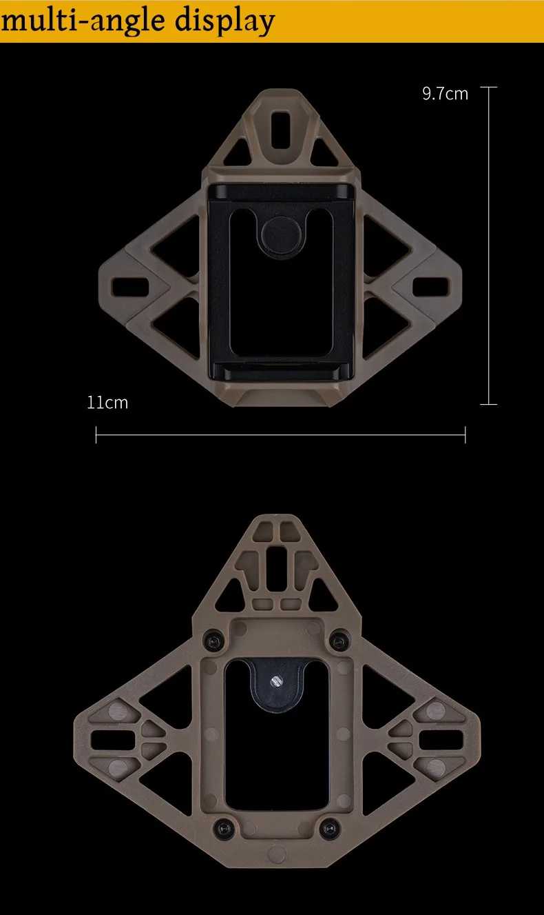 Detalle de la base y puntos de sujeción