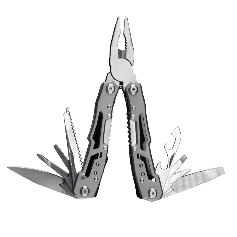 Multiherramienta plegable de acero con cuchillo para supervivencia
