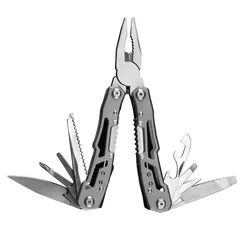 Multiherramienta plegable de acero con cuchillo para supervivencia