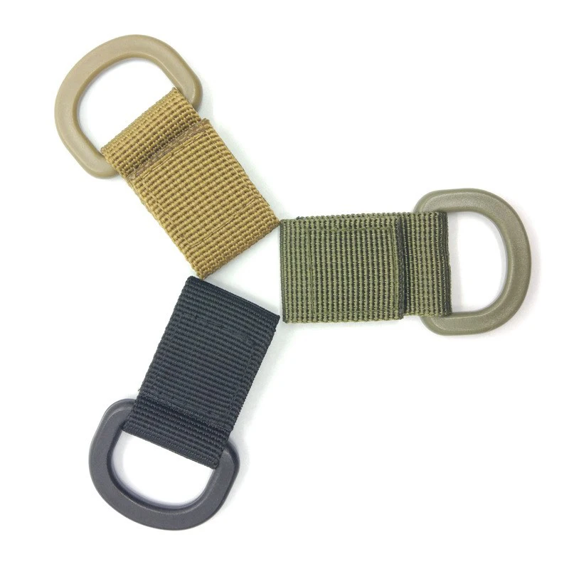 Gancho táctico MOLLE con anilla en D y correa de nylon porta llaves - imagen 3