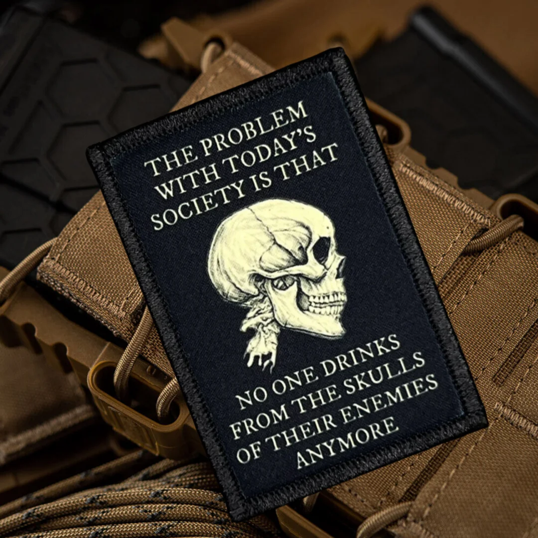Parche táctico militar calavera con velcro resistente para uniforme - imagen 4