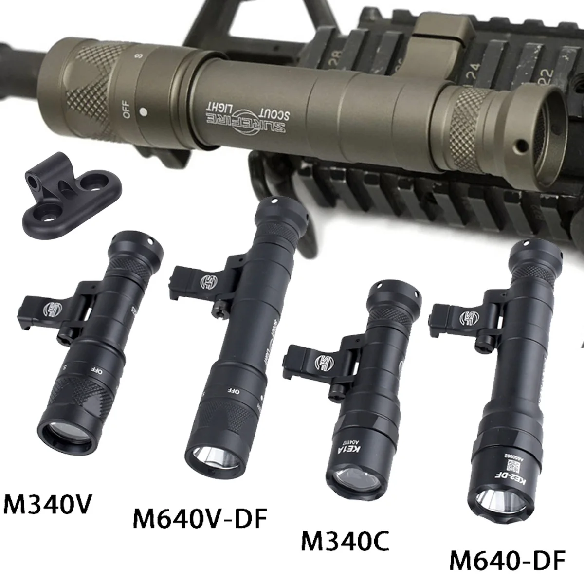 Linterna táctica Surefire M600DF, luz para rifle con Picatinny - imagen 3