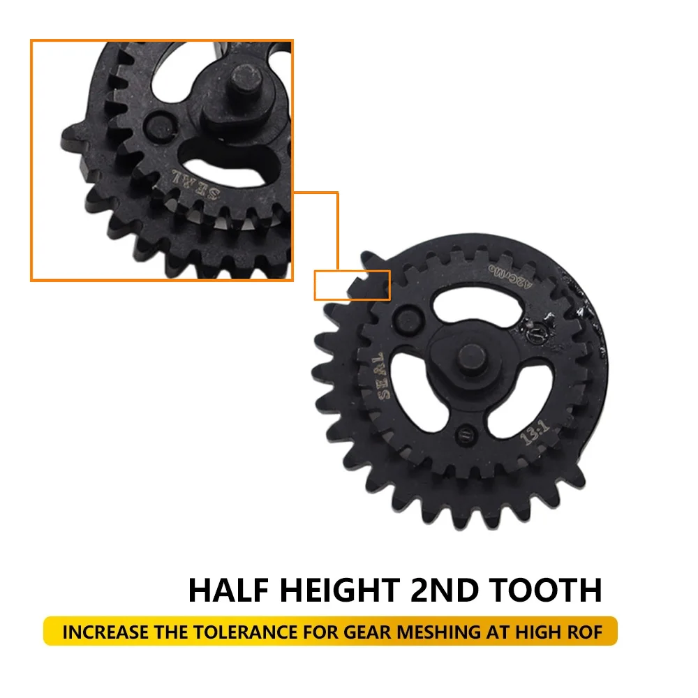 Engranajes AEG de acero huecos con bisel espiral para airsoft