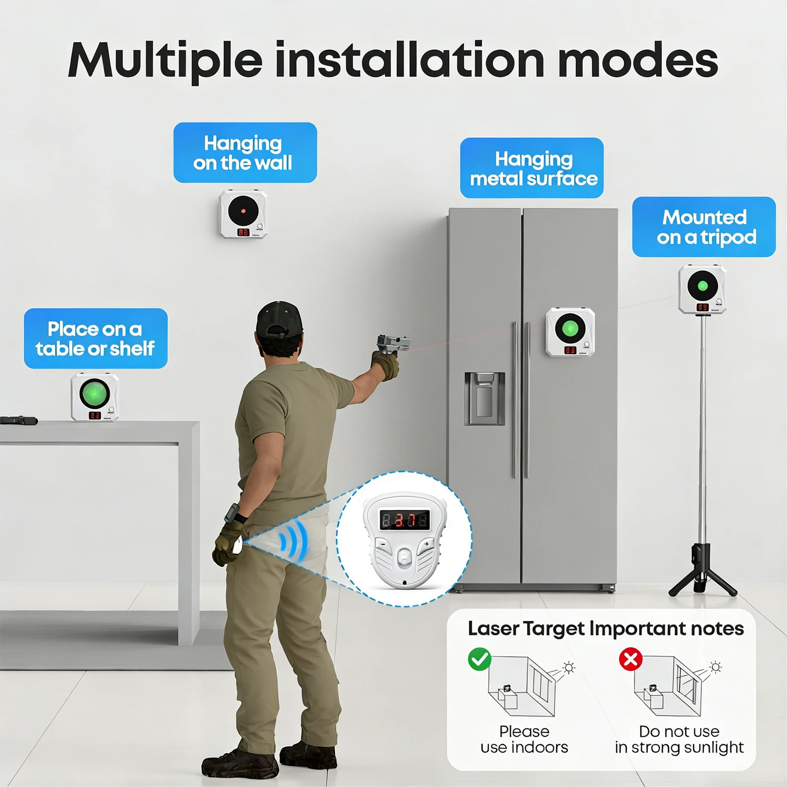 Sistema de entrenamiento láser de tiro en seco con Bluetooth y mando - imagen 4
