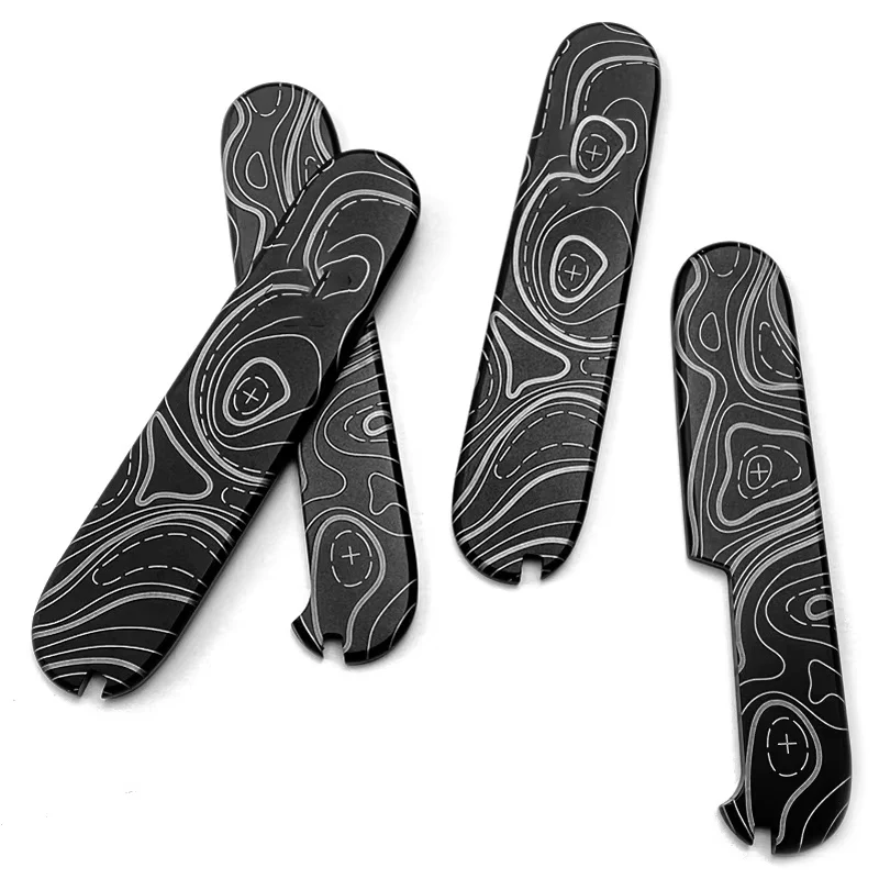 Repuesto empuñadura navaja Victorinox 91 mm TC4 damasco CNC - imagen 3