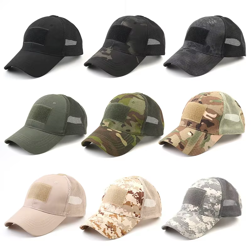 Gorra táctica camuflaje mesh ajustable para airsoft y senderismo - imagen 2