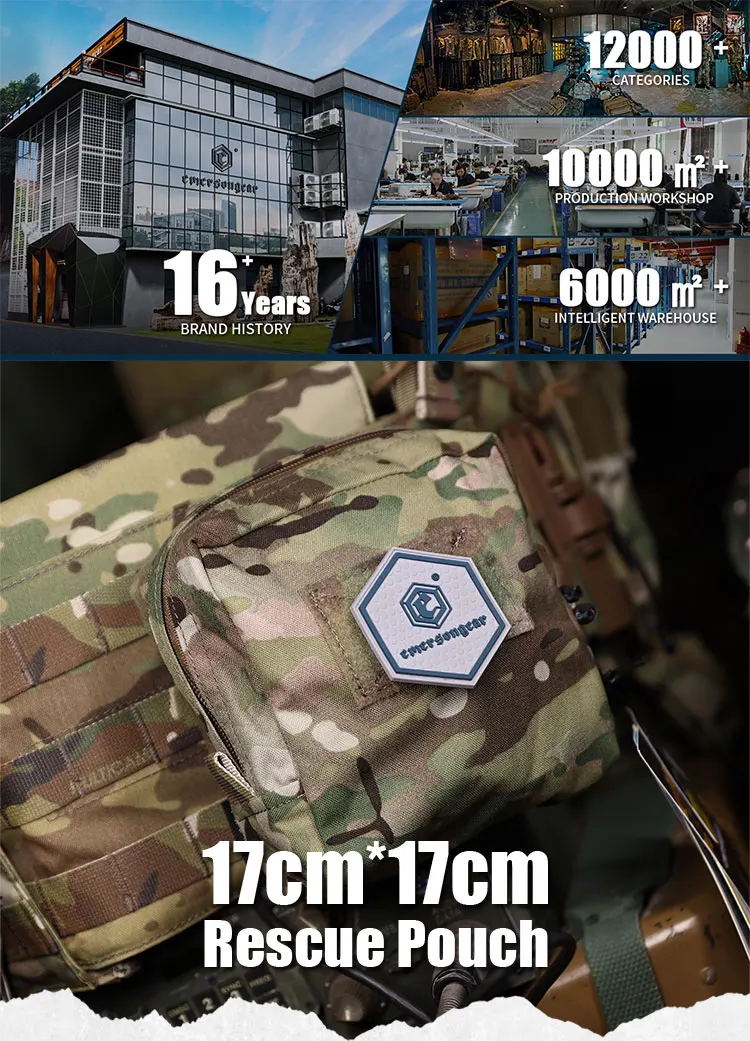Bolsa Emersongear en uso táctico