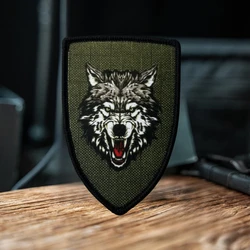 Parche lobo Chevron táctico – Velcro para uniforme o mochila