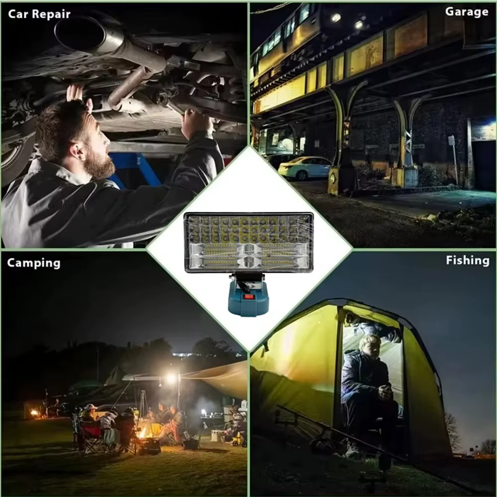 Lámpara de trabajo LED inalámbrica Makita para baterías, camping - imagen 4