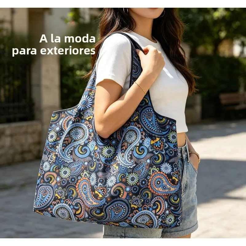 Bolsa plegable táctica de tela Oxford con gran capacidad y estampado