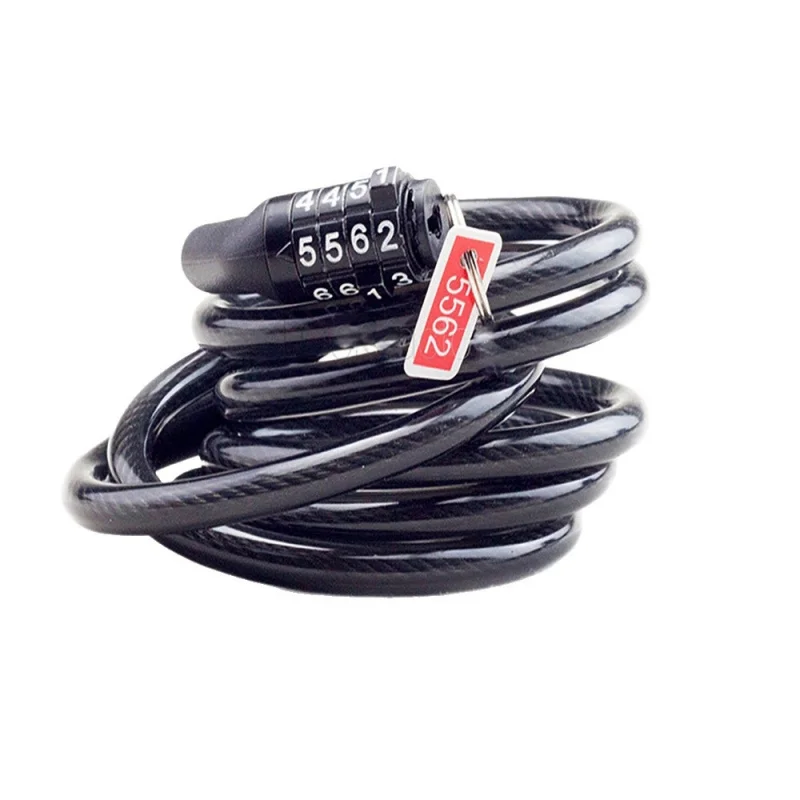 Candado de cable con código fijo antirrobo para bicicleta y moto - imagen 4