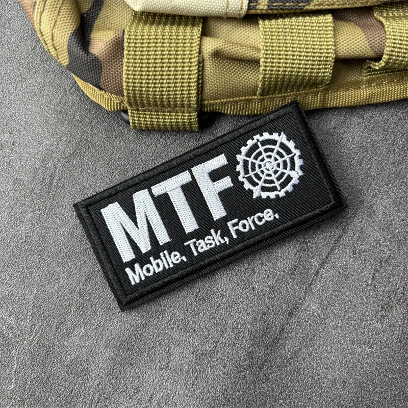 Parche táctico bordado MTF con velcro para ropa, mochila y brazal - imagen 4
