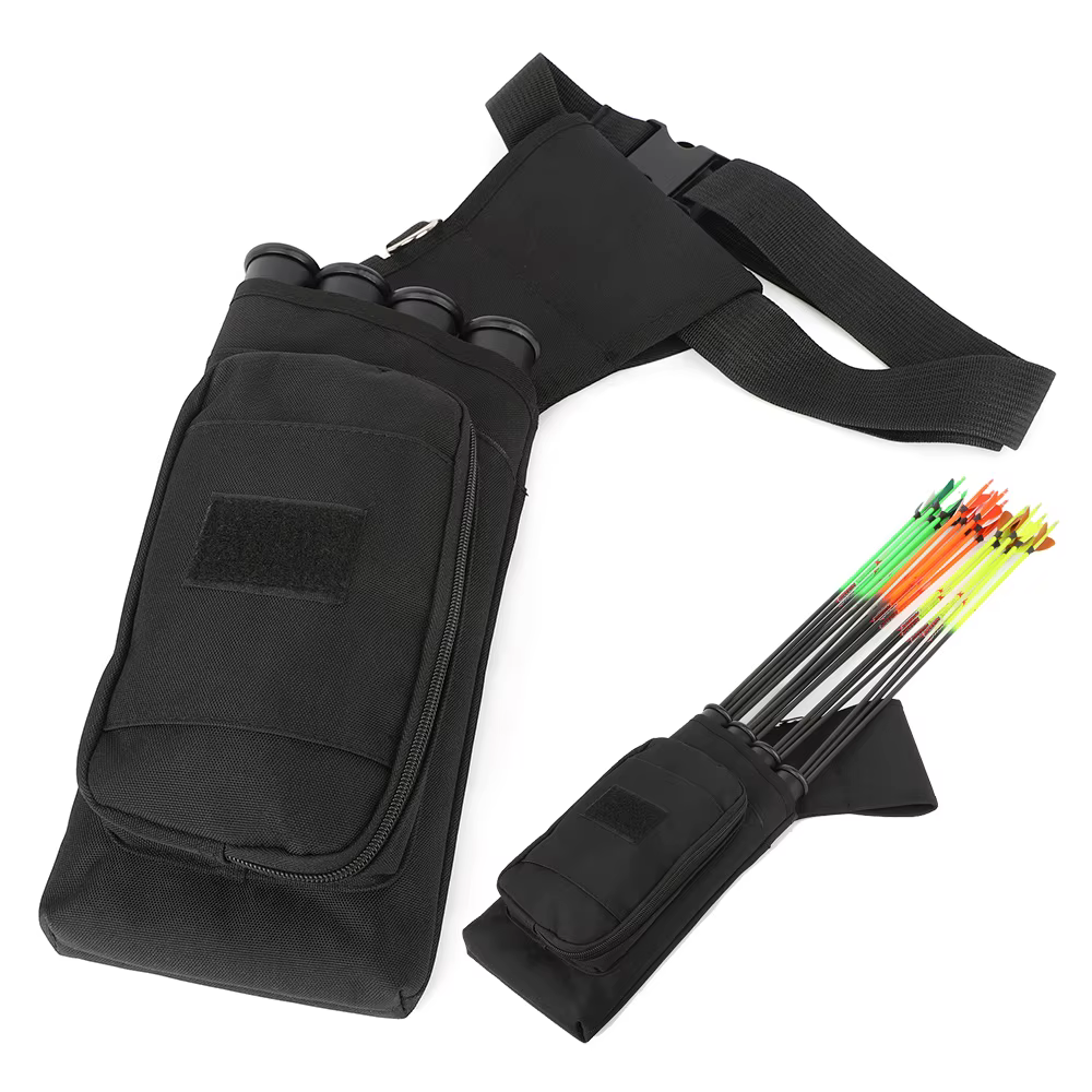 Bolsa de cintura para flechas cuatro tubos nailon tiro con arco