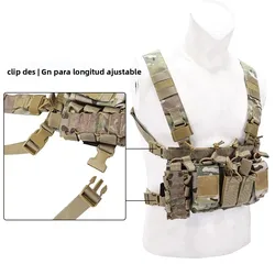 Chaleco Táctico MOLLE D3CR para Airsoft con Bolsillos Portacargadores