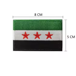 Parche bordado táctico bandera Siria – gancho y bucle