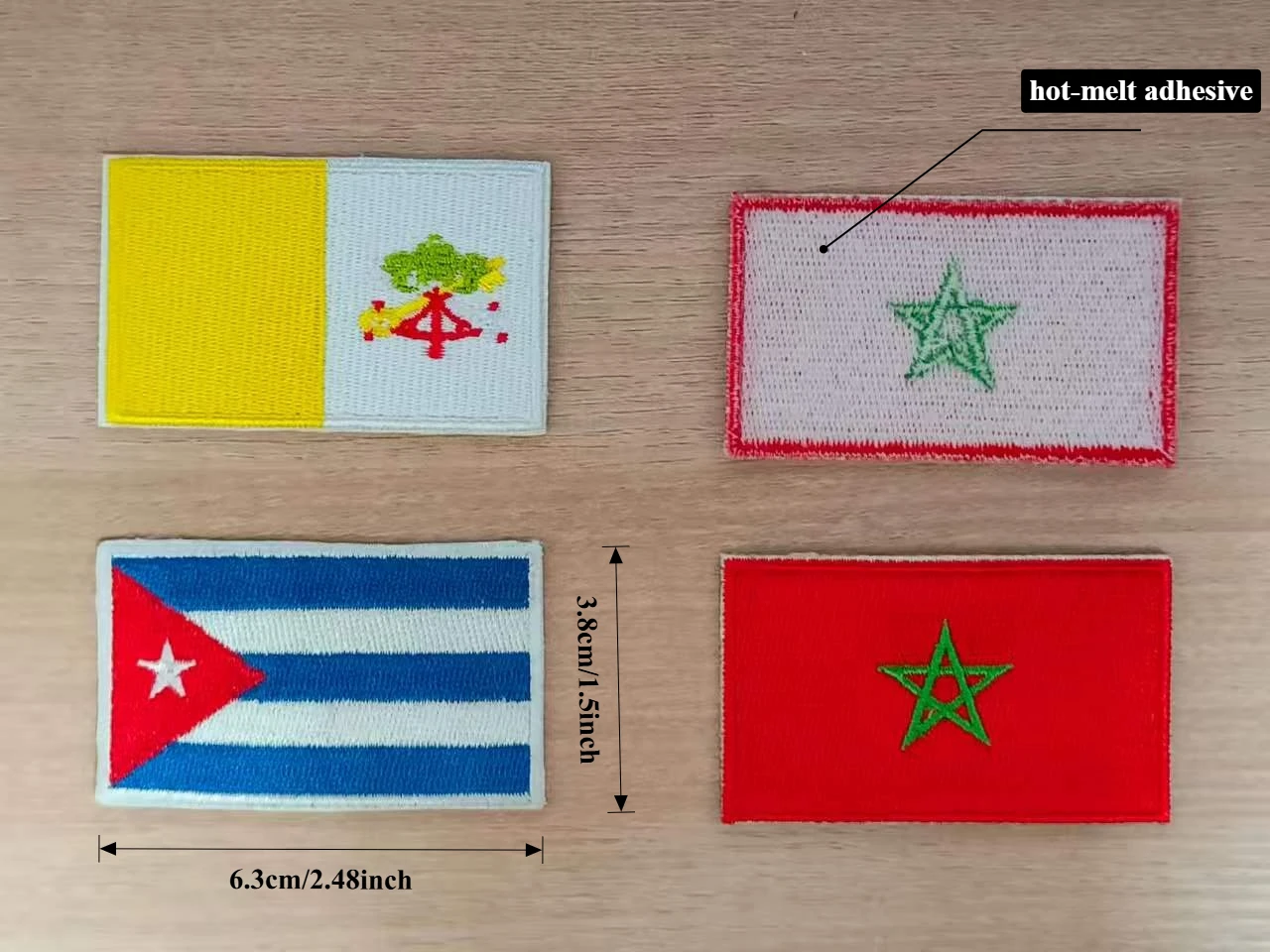 Parches termoadhesivos bordados banderas Islas: insignias para gorras - imagen 3