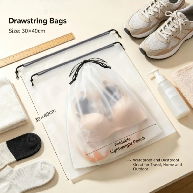 Saco impermeable bolsa de almacenamiento mate portátil con cordón - imagen 5