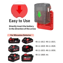 Milwaukee M18 soporte de pared batería 18V con tornillos y estante