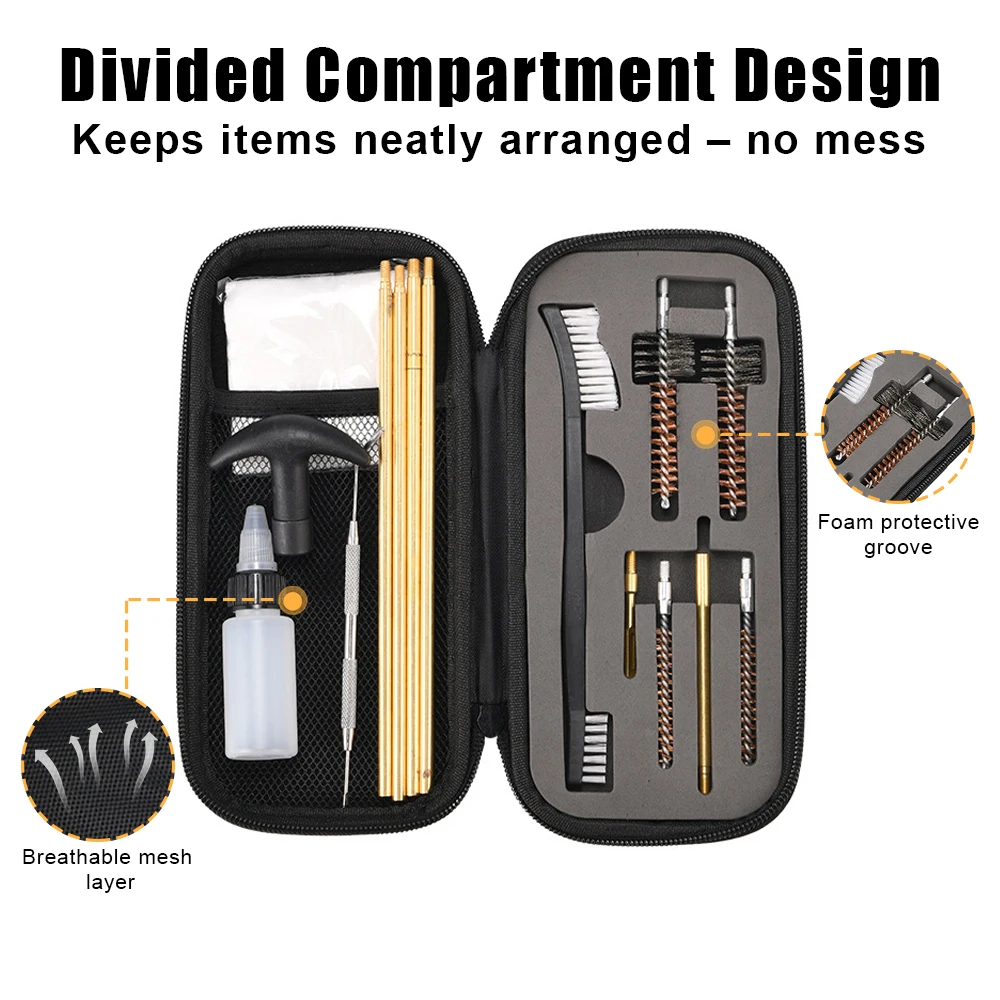Kit de limpieza táctica para armas con varilla de latón y cepillos - imagen 5