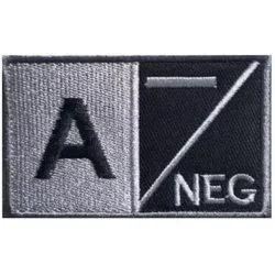 Parche táctico de primeros auxilios gancho y bucle bordado negro/gris