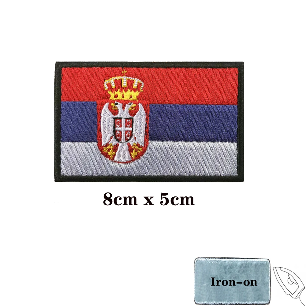Parche táctico bordado bandera Serbia morale patch para velcro - imagen 4