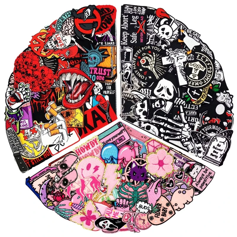 Parche termoadhesivo punk bordado DIY para coser o planchar - imagen 5