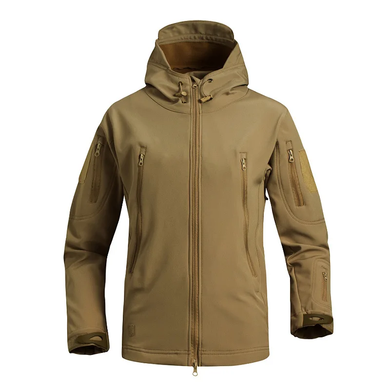 Chaqueta táctica impermeable con capucha y softshell Sharkskin