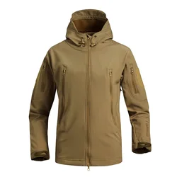 Chaqueta táctica impermeable con capucha y softshell Sharkskin