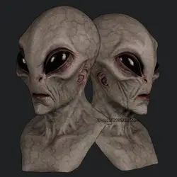 Máscara de látex alienígena OVNI – Halloween, cosplay y carnaval