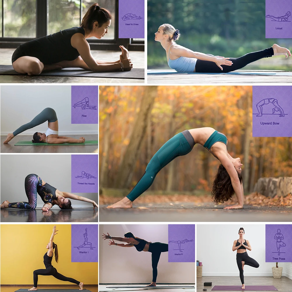 Esterilla de yoga antideslizante TPE 183x61x0,6 cm Personalizada - imagen 4