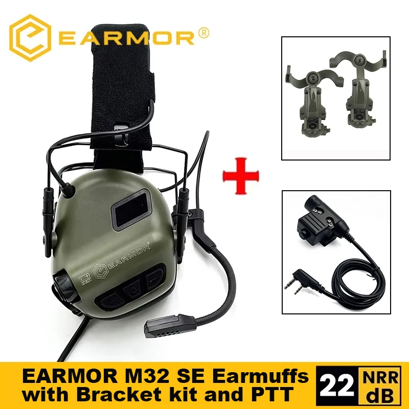 EARMOR M32 SE Orejeras de tiro tácticas con reducción de ruido